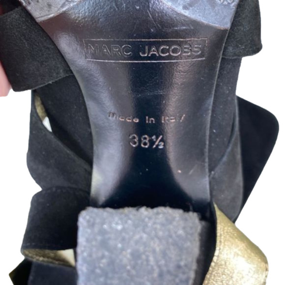MARC Jacobs Ankle Boots Black and Gold Size 38.5 - Picture 7 of 9